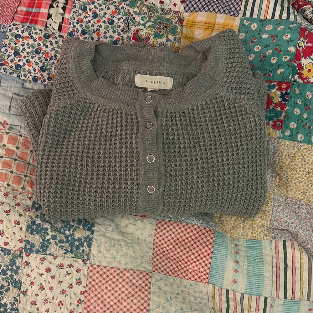 LA Hearts Gray Women's Sweater
